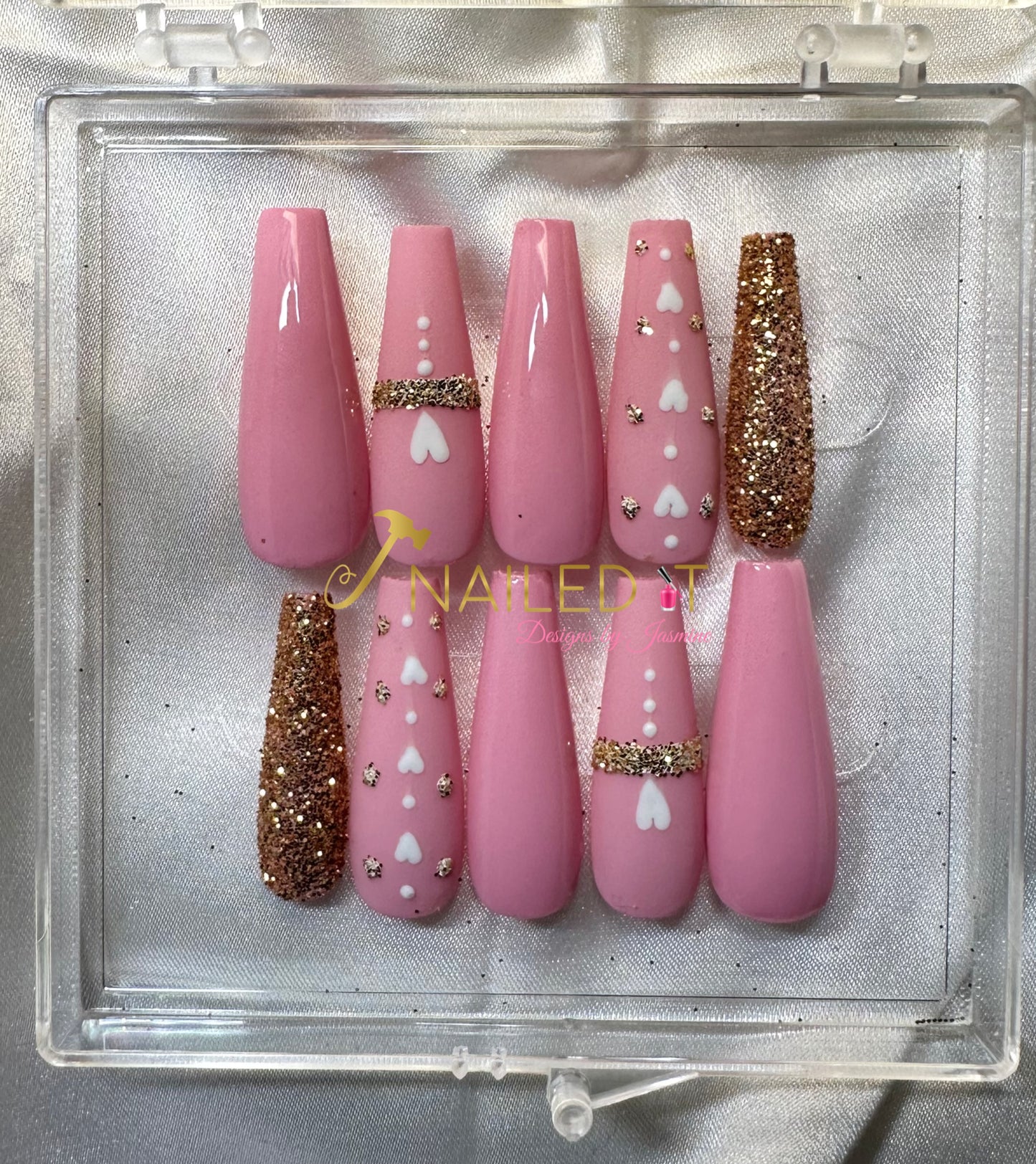 Pink & Gold Hearts